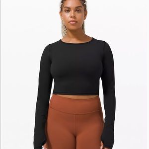 Wunder Train Cropped Long Sleeve Black